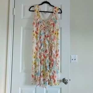 Robbie Bee Sleeveless Floral A-Line Dress